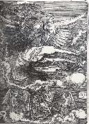 Albrecht Durer The Sudarium Held By An Angel on a small Cartellino